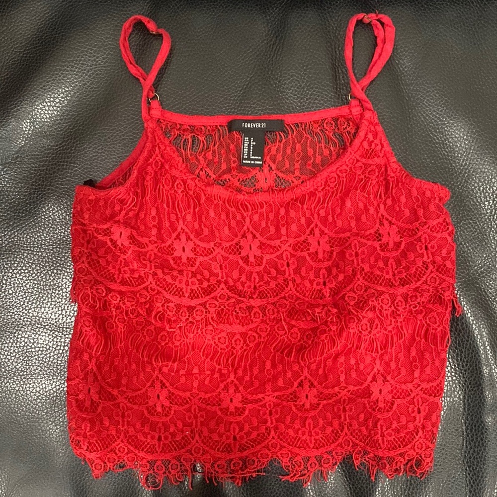 Never worn adjustable strap forever 21 crop top